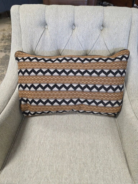 Reversible Geometric Patterned Throw Pillow