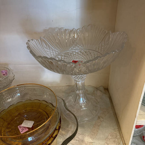 Crystal DIsh on Stand