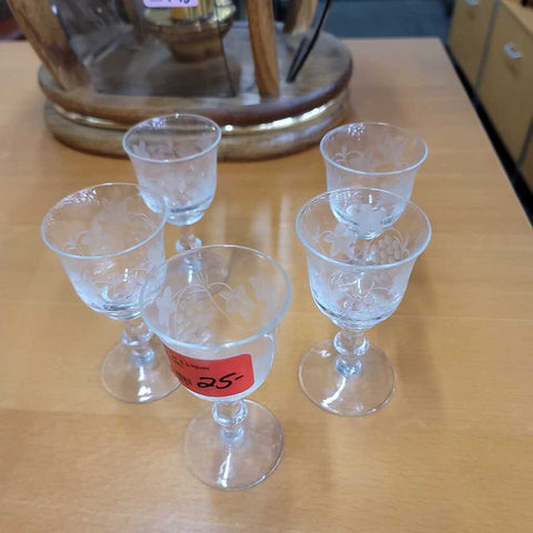 Set of 5 Liquor Glasses